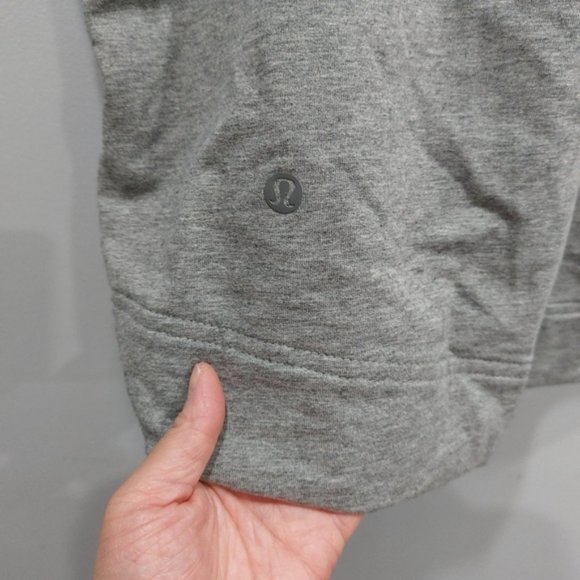 Lululemon Belle Wrap Sweatshirt Cardigan Heathered Medium Grey - Picture 6 of 9